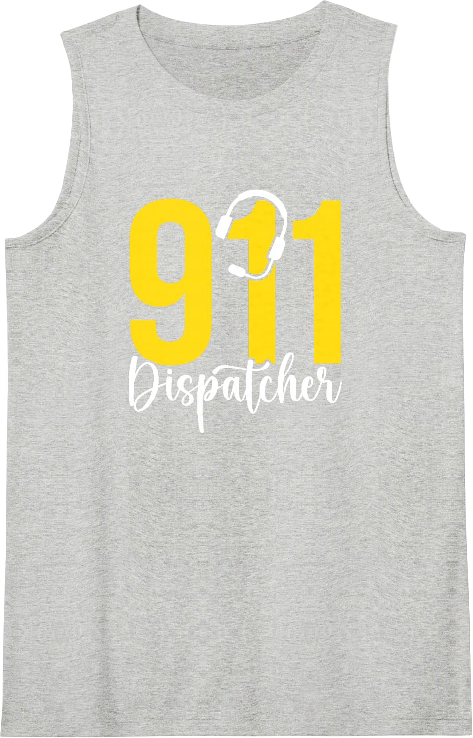 911 Dispatcher 911 Emergency Dispatcher 911 Operator Sleeveless Tank Top - Heather Grey