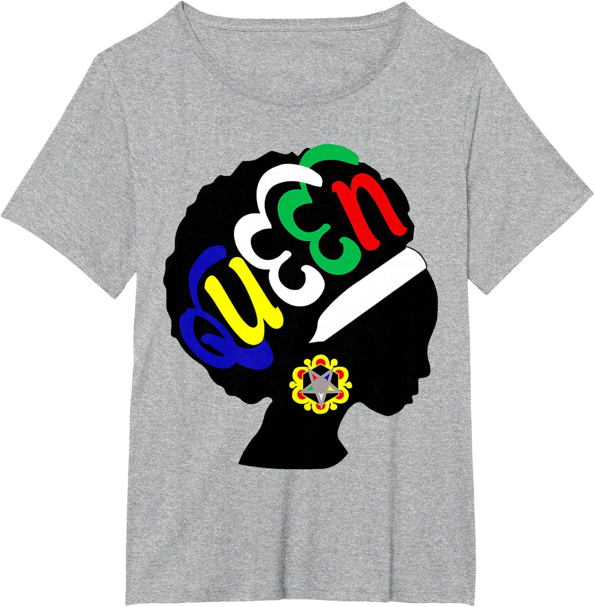 OES Queen Sister Earrings of the Eastern Star Equality Day T-Shirt - Heather Grey