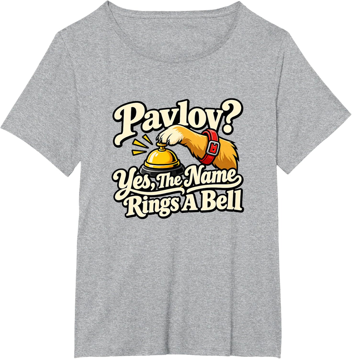 Funny Psychology Student Pavlov T-Shirt - Heather Grey