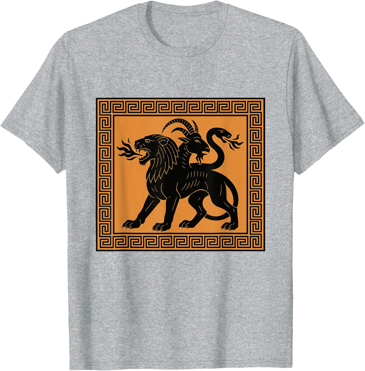 Chimera Legend Greek Mythology Ancient Art History Myths T-Shirt - Heather Grey