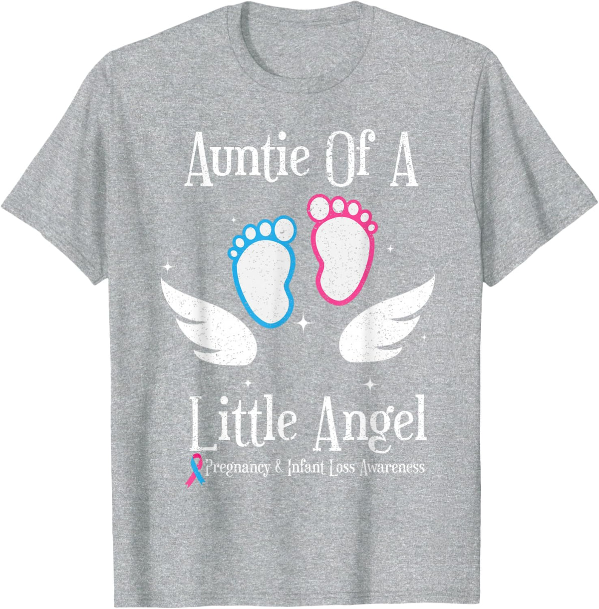 Auntie Of A Little Angel T-Shirt T-Shirt - Heather Grey
