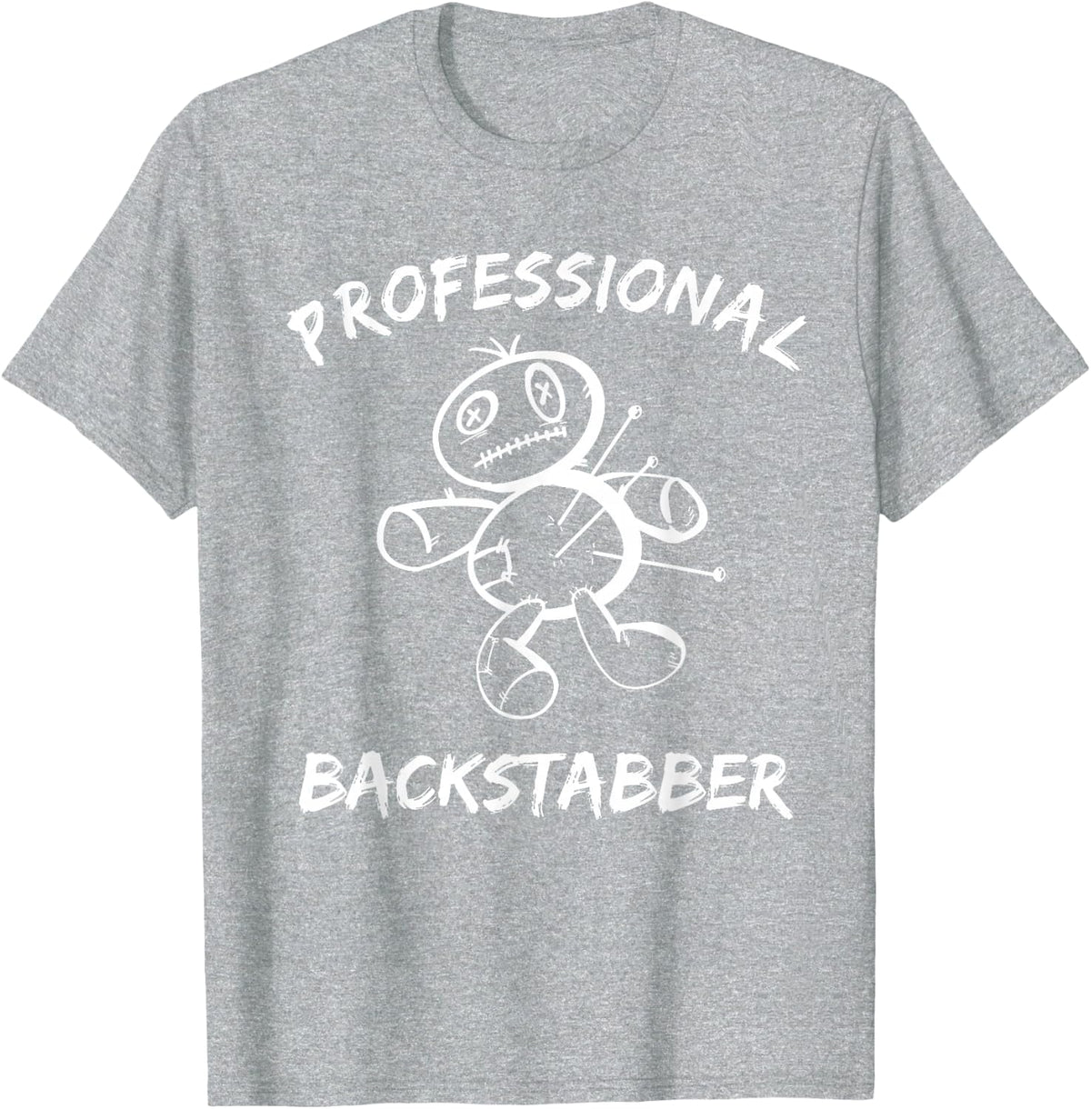 Professional Backstabber - Fun Acupuncturist T-Shirt - Heather Grey
