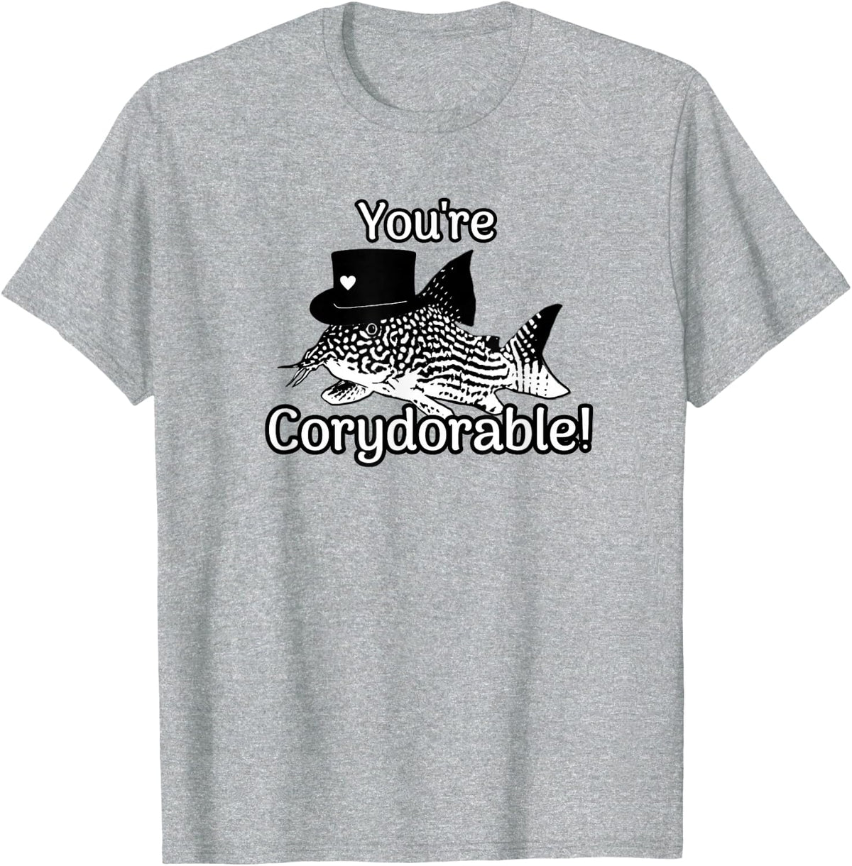 Corydoras Cory Cats You're Corydorable Fish Catfish Gift T-Shirt - Heather Grey