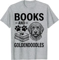 Books and Goldendoodles Funny Goldendoodle T-Shirt - Heather Grey